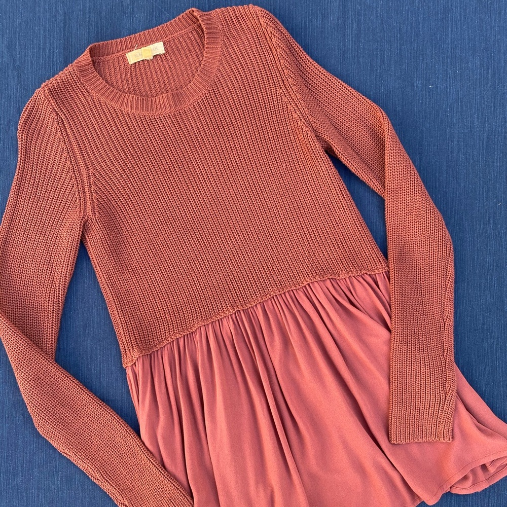 Black Swan Sweater with Crepe Skirt